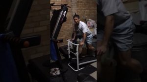 Using Heelys to exercise on a manual non-motorised treadmill to simulate cross country skiing