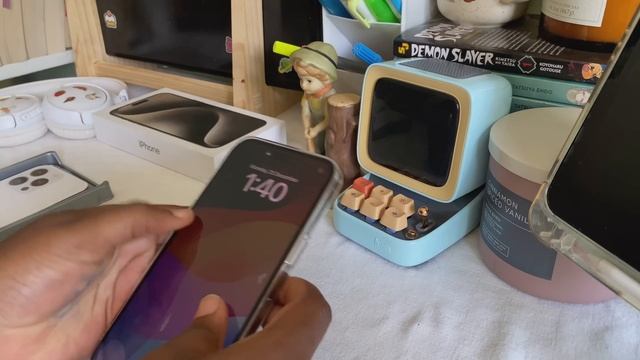 iPhone 15 pro max 512GB unboxing ?☁️ natural titanium, acc +set up ✨ смотреть онлайн