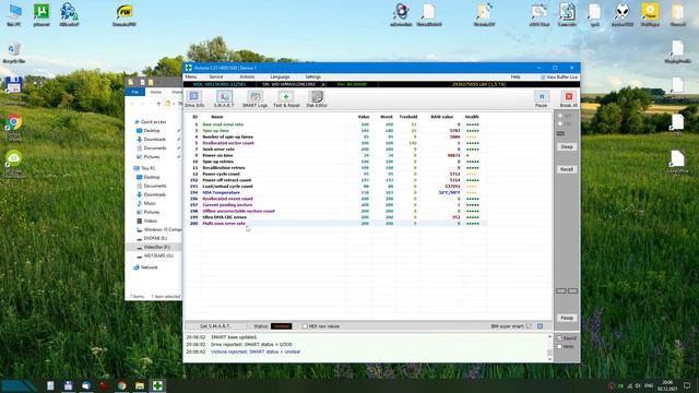 Victoria 5.37 - HDD health check смотреть онлайн