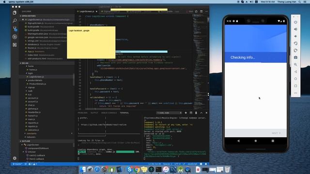 Demo Login Facebook và Google -Mozala App - React-native смотреть онлайн