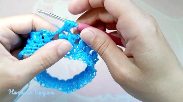 Простая мочалка!МК "Мочалка пышными столбиками"