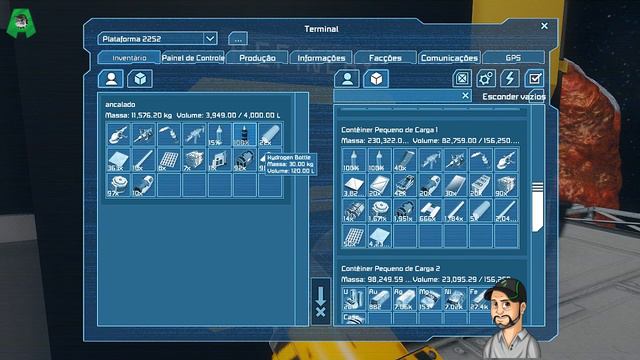 Space Engineers #05 - Construindo uma nave mineradora com projector (parte 01) [PT-BR] смотреть онлайн