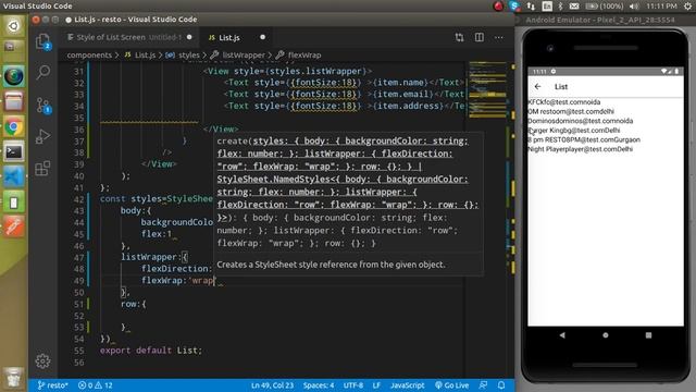 React-native app Project #56 add style to restaurant list | make table смотреть онлайн