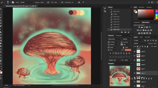 Color Palette Challenge (#Photoshop #Speedpaint) смотреть онлайн