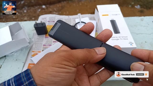 Realme 4k Smart Google TV Stick Black Unboxing  Review In Hindi 2022  Realme TvStick 4k Feature