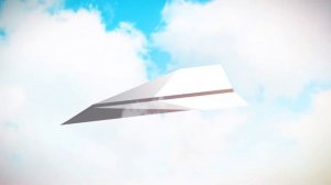 Футаж - Бумажный самолётик