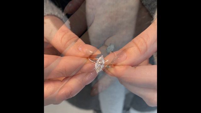 1.2 ct Marquise Diamond Solitaire Engagement Ring смотреть онлайн