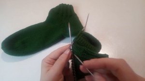 МУЖСКИЕ СЛЕДКИ-НОСКИ СПИЦАМИ 42-43 РАЗМЕР \MEN'S FOOTPRINTS-SOCKS WITH KNITTING NEEDLES SIZE 42-43