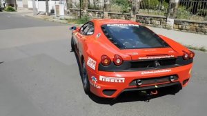 Ferrari F430 Challenge start up and sound ON PUBLIC ROADS in Budapest