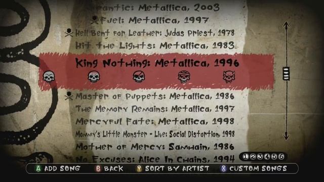 Guitar Hero Metallica songlist смотреть онлайн