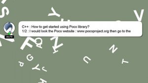 C++ : How to get started using Poco library?