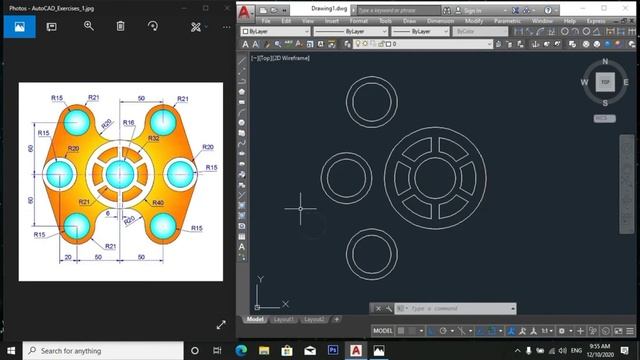 AutoCAD 2d Drawing | AutoCad practice drawing | 2d Mechanical Drawing | autocad 2d | autocad 3d смотреть онлайн