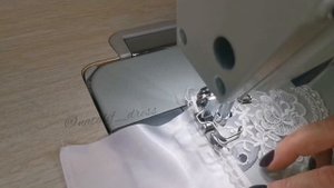 Обработка края изделия кружевом