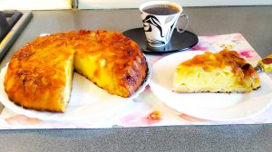 Яблочный пирог с КАРАМЕЛИЗИРОВАННЫМИ яблоками и кукурузной мукой, очень вкусно и просто!