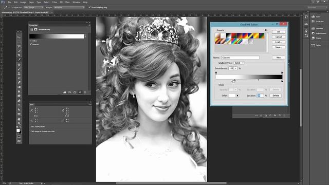 Artistic Photoshop Black-and-White Conversion: Gradient Map Technique смотреть онлайн