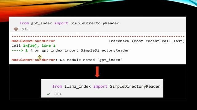 How To Fix [GPT_Index] - ModuleNotFoundError: No module named 'gpt_index’