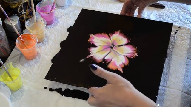 ЦВЕТОК для Хэллоуина/ Акриловая заливка. смотреть онлайн