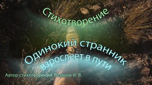 Стихотворение. Одинокий странник взрослеет в пути