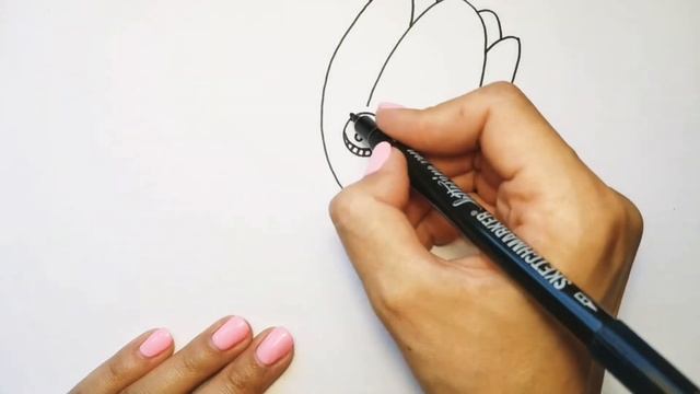 Как нарисовать цветок/рисунок тюльпан/рисунок для мамы/кавайный цветок смотреть онлайн
