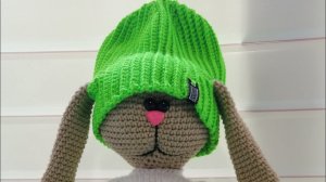 Шапка бини для зайки в стиле тильда. Крючком