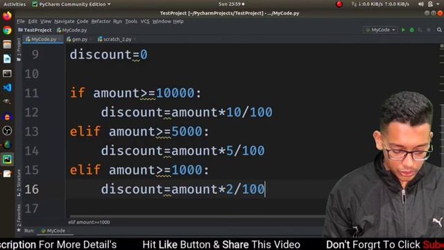 #19 Python Tutorial in Hindi elif in python learn by project