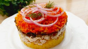 Самый вкусный Салат с курицей ! Быстрый вкусный рецепт за 10 минут!  Лучшая ЗАКУСКА