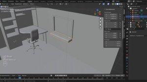 Курс "Комната в Blender" Урок №3.4 Моделирование окна и штор
