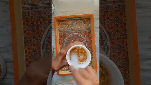 ethnic decoupage resin tray