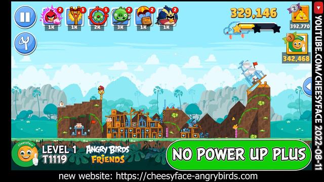 Angry Birds Friends Level 1 Tournament 1119 No Power UP PLUS Walkthrough смотреть онлайн