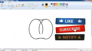 How To Draw An Apple Logo In Ms Paint | Logo Design | Apple logo | Apple drawing in ms paint |
