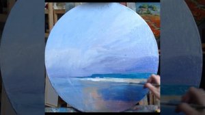 Как нарисовать маслом пейзаж в холодных оттенках