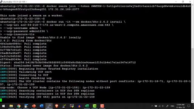 Docker Enterprise Docker Trusted Registry (DTR) Installation - Video 65 смотреть онлайн