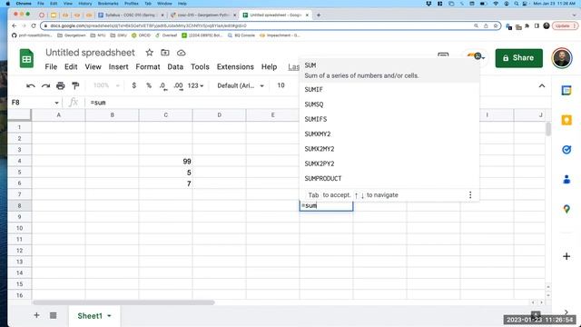 3.1 - Programming Concepts in Spreadsheet Software  |  Intro to Python Programming