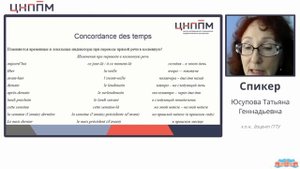 Согласование времен во французском языке