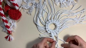 Макраме снежинка - украшение на елку, новогодний декор (macrame snowflake, Christmas decor)