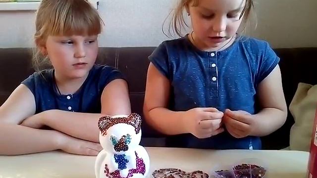 Поделка Мишки из пайеток. смотреть онлайн