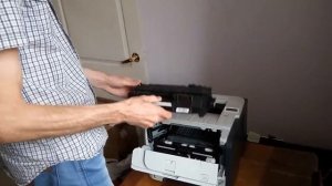 Как заменить картридж на HP Laser Jet P2055 / Replacing the toner cartridge on the HP Laserjet P205