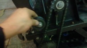 Установка натяжителя цепи# самодельная мотособака#