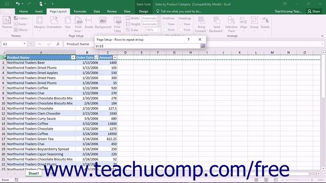 Excel 2016 Tutorial Sheet Settings Microsoft Training Lesson
