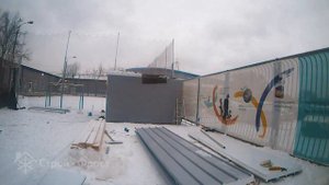 Строительство гаража из сэндвич-панелей | #timelapse 04