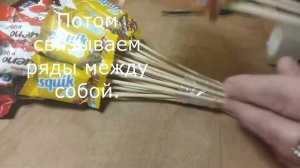Букет из конфет, подарок сделанный своими руками