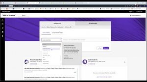 Основы научного поиска в ИАС WoS