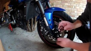 установка защиты на переднюю вилку ( Yamaha FZ1 2008 )