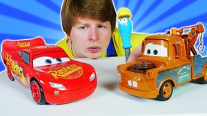 Ремонт машин: Молния Маквин против Шторма! Игрушки Тачки в видео про машинки для мальчиков