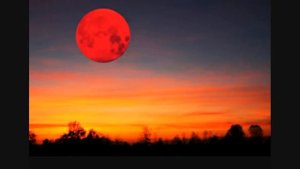 Редкое явление: Красная луна