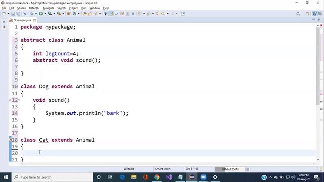 Abstract class and abstract methods in java | Planet Code смотреть онлайн
