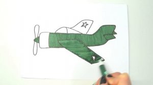 Как нарисовать Самолет / Раскраска / Рисунок для детей