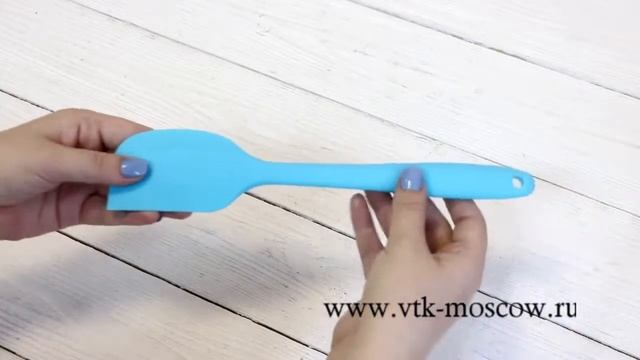 9009 Лопатка силиконовая ГОЛУБАЯ 280 х 55 мм смотреть онлайн