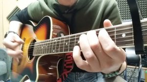 "Земля в иллюминаторе" (трава у дома)  на электро-акустической гитаре (С.Колесников - студия СТО© )