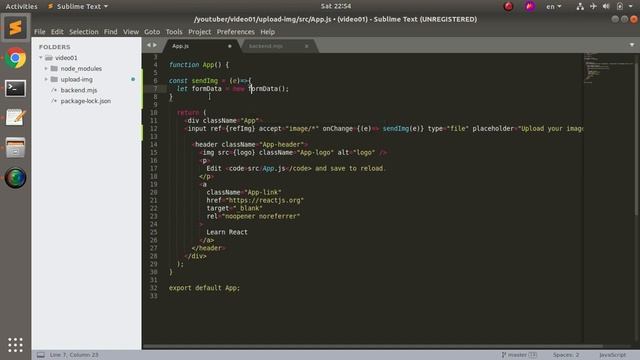 Uploading images to server using nodejs and react ES6 смотреть онлайн